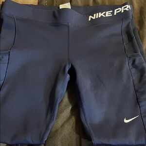 Nike Pro Deep Blue Athletic Leggings